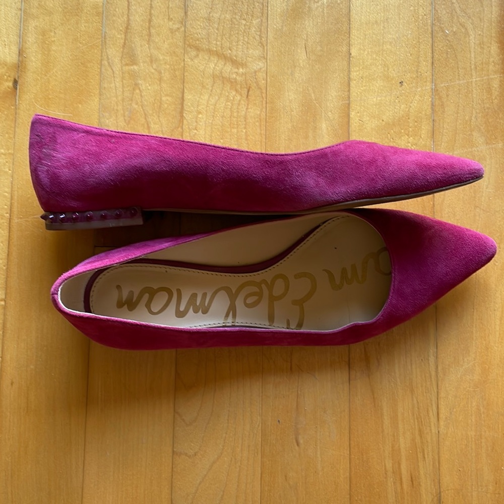 Sam Edelman Studded Suede Pink Flats Size 7.5